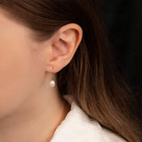 7 mm Pearl Drop Earrings in 9K Gold