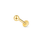 9ct gold 3mm ball piercing in 8mm length.