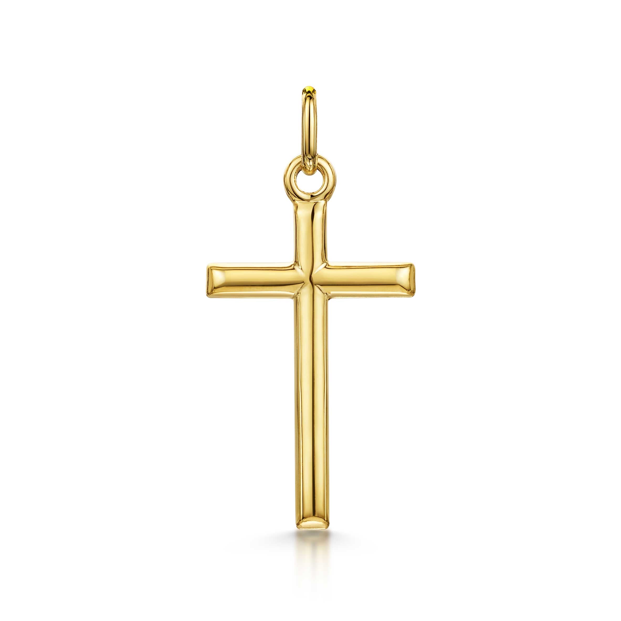 Amberta Gold Thin Cross Pendant