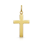 Amberta Gold Flat Cross Pendant