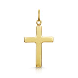 Amberta Gold Flat Cross Pendant