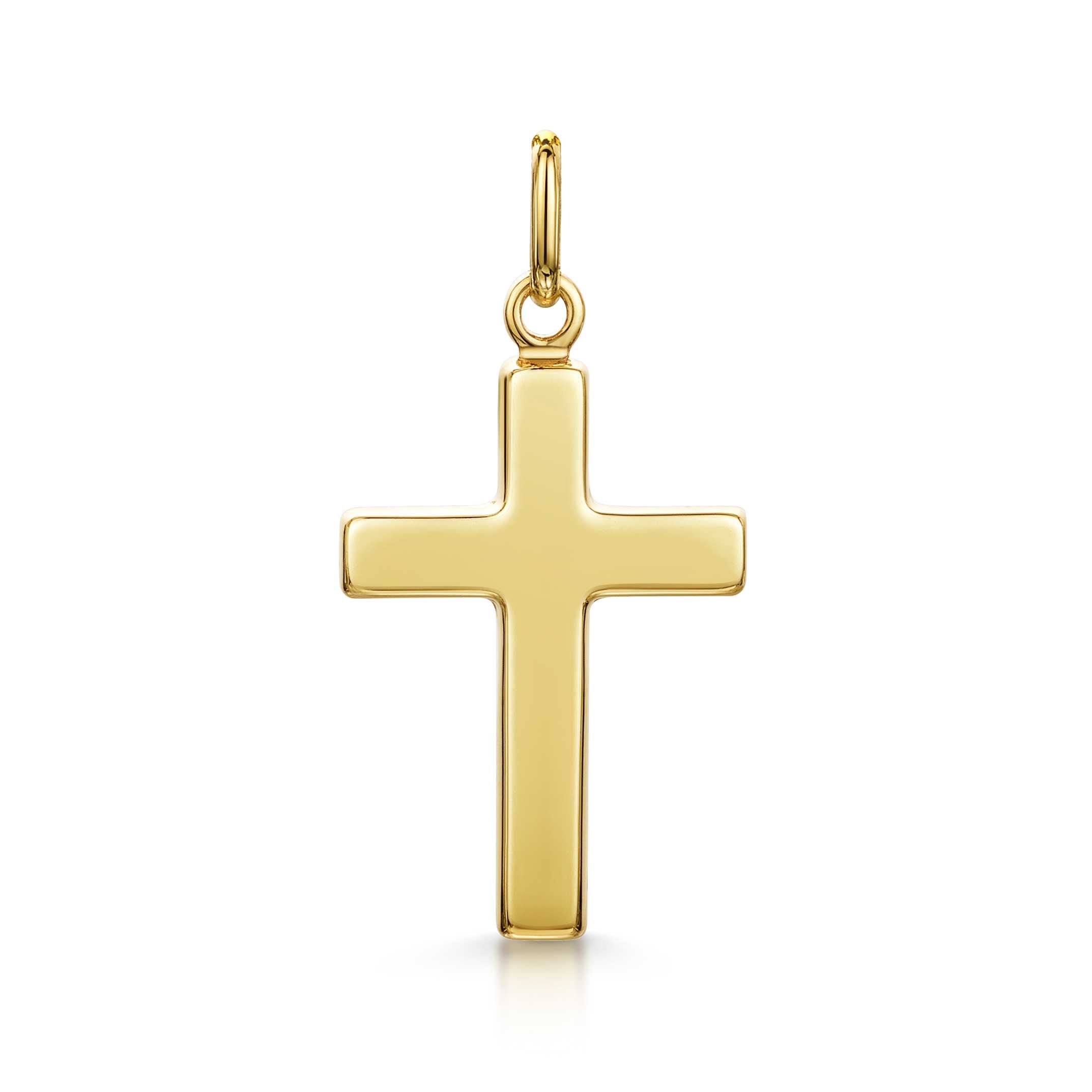 Amberta Gold Flat Cross Pendant