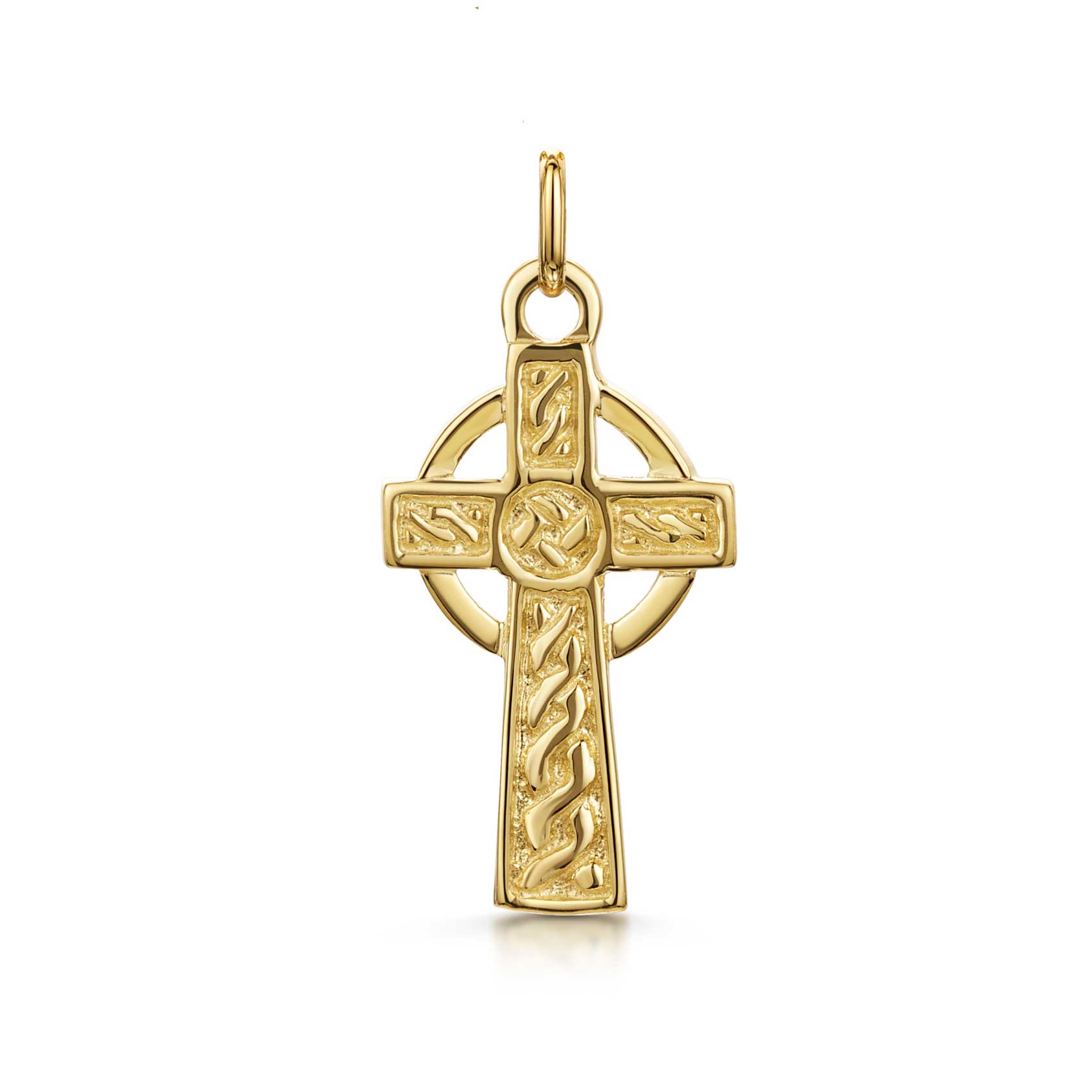 Amberta Gold Celtic Cross Pendant