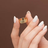 6.5 mm Diamond Cut Ring Band in 9K Gold