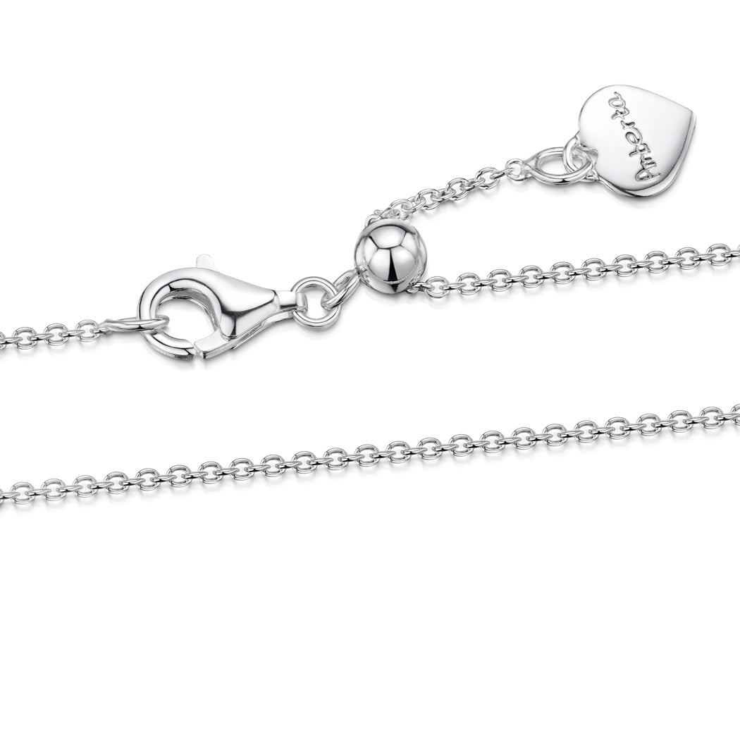 Amberta Silver Adjustable Trace Chain with Slider