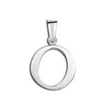 Amberta Silver Alphabet Letter O Pendant