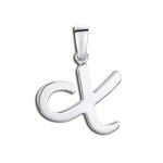 Amberta Silver Alphabet Letter X Pendant