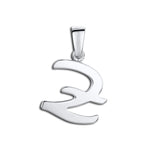 Amberta Silver Alphabet Letter Z Pendant