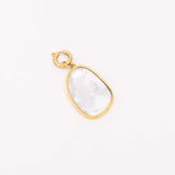 Mother Of Pearl Pendant in Gold Plated Stainless Steel
