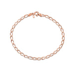 Amberta Rose Plated Silver Link Bracelet