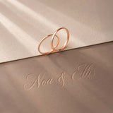 2 mm Wedding Band in Rose Plated Sterling Silver