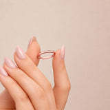 2 mm Wedding Band in Rose Plated Sterling Silver