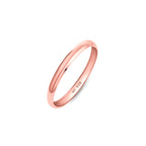 2 mm Wedding Band in Rose Plated Sterling Silver