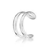 Amberta Silver Two Row Cuff Earring