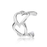 Amberta Silver Heart Cuff Earring