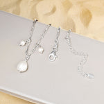 Paperclip Necklace with Freshwater Pearl Pendant in Sterling Silver Marketing