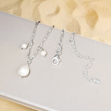 Paperclip Necklace with Freshwater Pearl Pendant in Sterling Silver Marketing