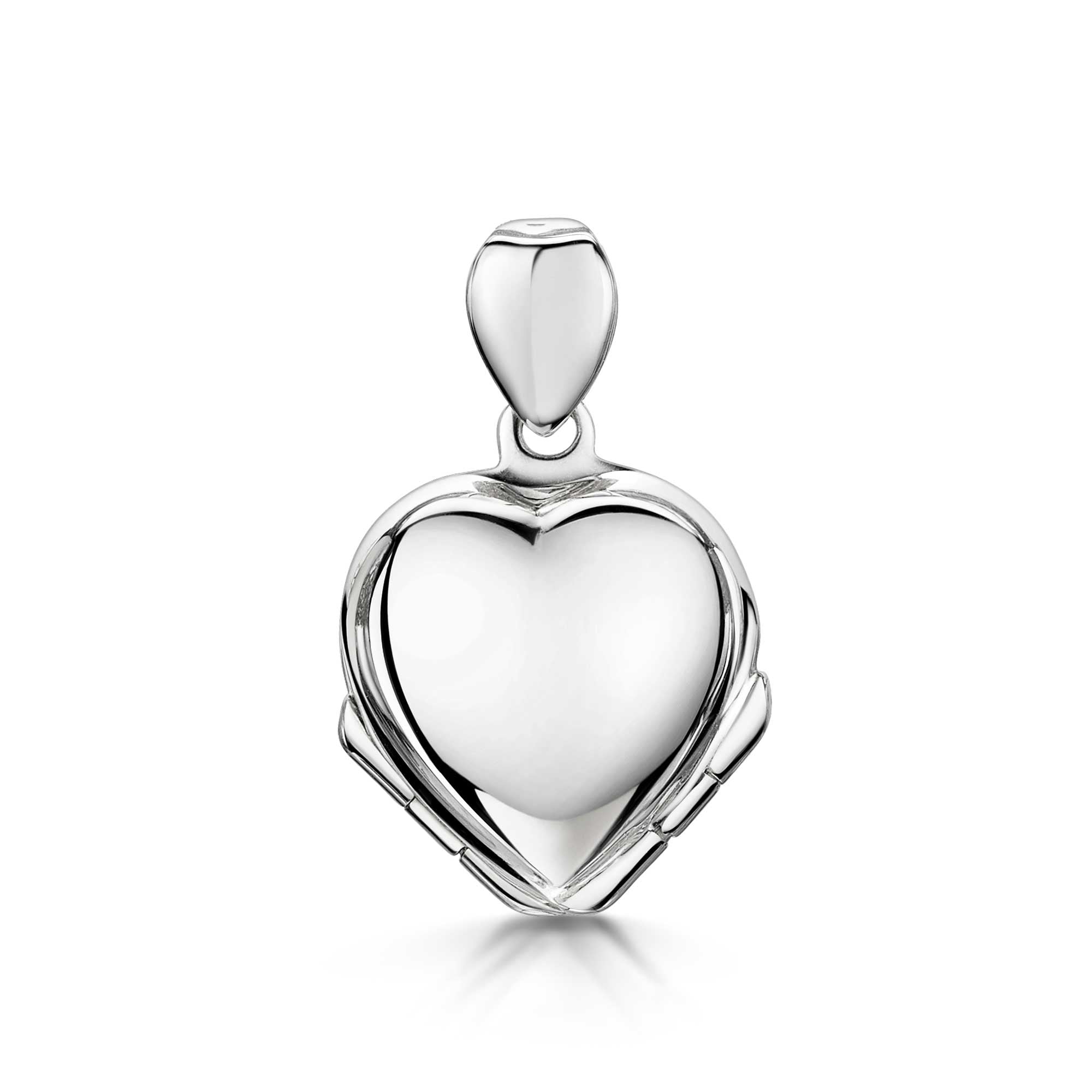 Amberta Silver Four Pictures Heart Locket