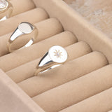 Star Signet Ring in Sterling Silver