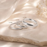 2 mm Wedding Band in Sterling Silver