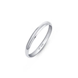 2 mm Wedding Band in Sterling Silver