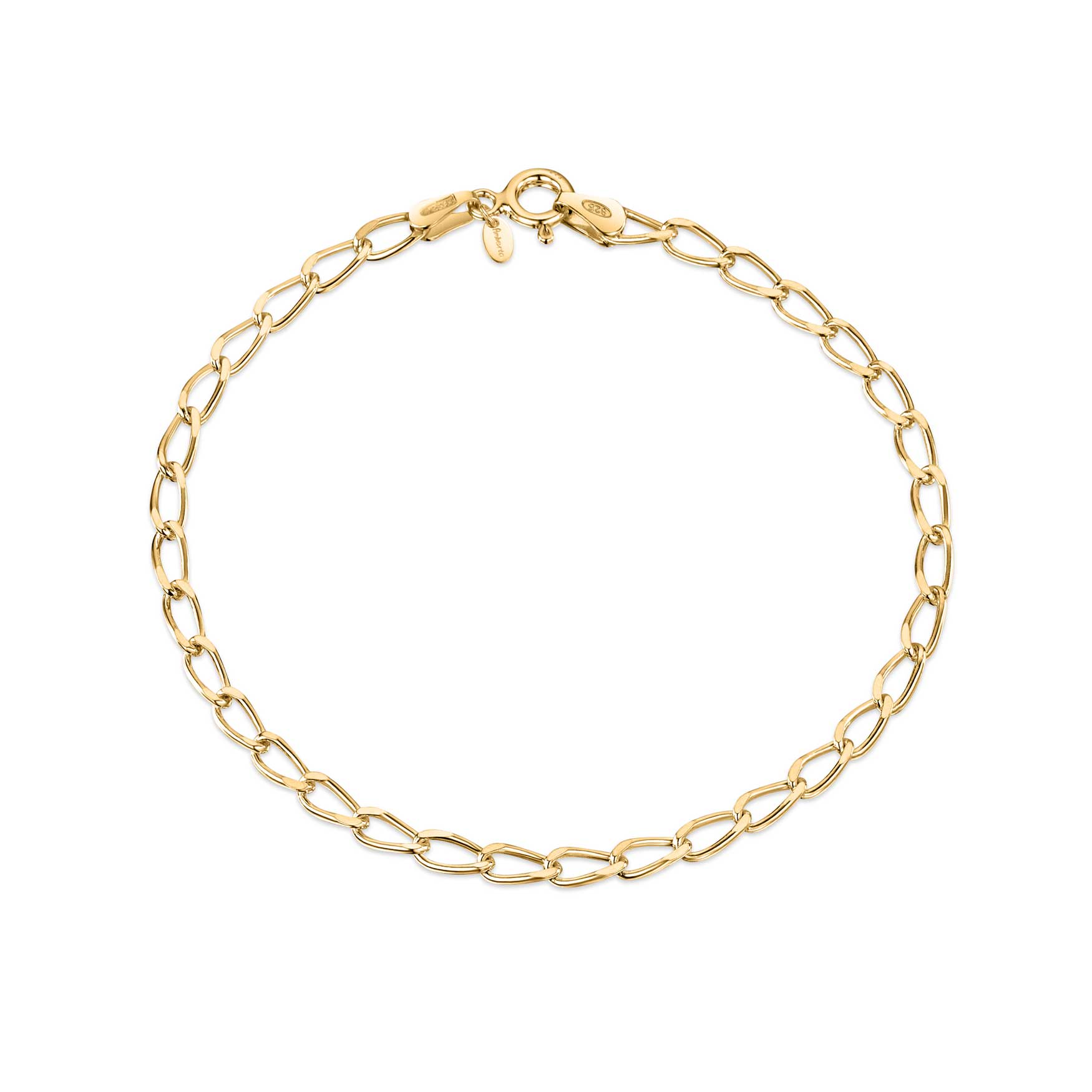 Amberta Gold Plated Silver Link Bracelet