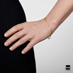 Amberta Gold Plated Silver Link Bracelet Model