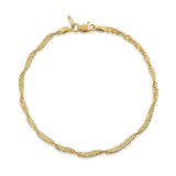 Amberta Gold Plated Silver Singapore Bracelet