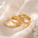 2 mm Wedding Band in Gold Plated Sterling Silver