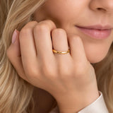 3 mm Wedding Band in Gold Plated Sterling Silver