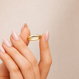 3 mm Wedding Band in Gold Plated Sterling Silver