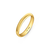 3 mm Wedding Band in Gold Plated Sterling Silver