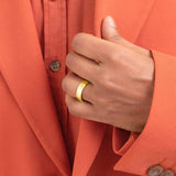 6 mm Wedding Band in Gold Plated Sterling Silver