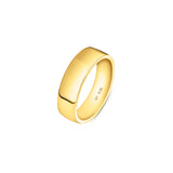 6 mm Wedding Band in Gold Plated Sterling Silver