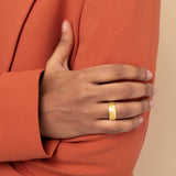 8 mm Wedding Band in Gold Plated Sterling Silver