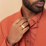 8 mm Wedding Band in Gold Plated Sterling Silver