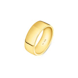 8 mm Wedding Band in Gold Plated Sterling Silver