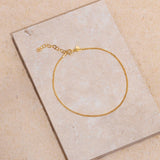 Curb Anklet in Gold