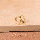 10 mm Huggie Hoop Earrings in Gold