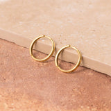 20 mm Huggie Hoop Earrings in Gold