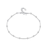 Ball Anklet in Silver