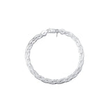 Herringbone Bracelet in Silver