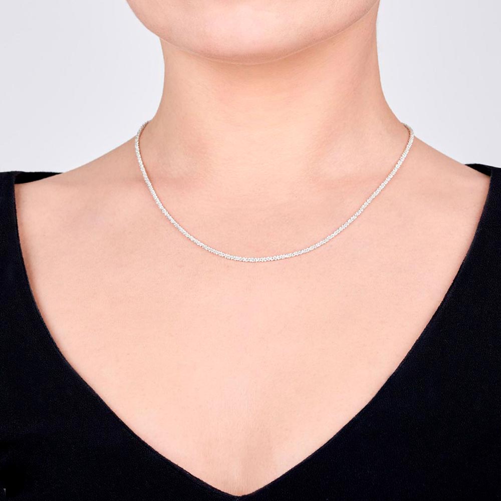 Collana Diamantata Bubble - L'art de l'argent Collana Diamantata Bubble - L'art de l'argent