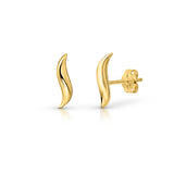 Solid Climber Earrings in 9K Gold