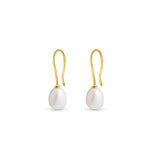 7 mm Pearl Drop Earrings in 9K Gold