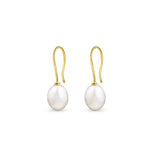 9 mm Pearl Drop Earrings in 9K Gold