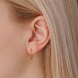 15 mm Hoop Earrings in 9K Gold