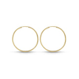 20 mm Hoop Earrings in 9K Gold