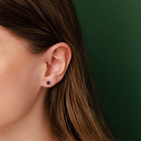 Sapphire Stud Earrings in 9K Gold