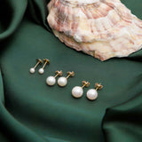 7 mm Pearl Stud Earrings in 9K Gold